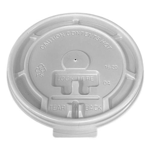 EcoSystems 10-20 Oz Flat Tear-Back Lid (White)
