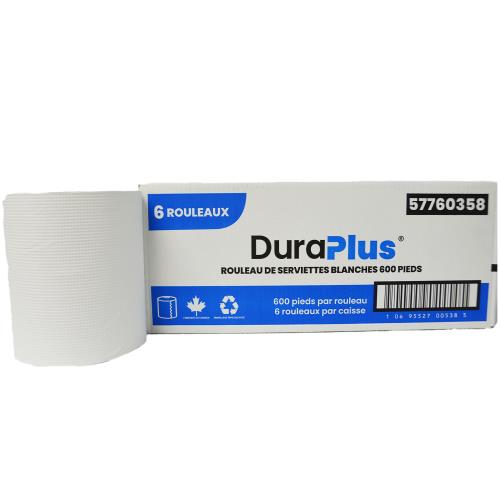 DuraPlus Hardwound Paper Towl, Kraft, 7.8" 600'